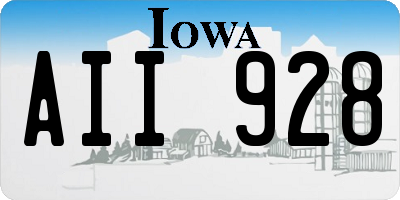 IA license plate AII928