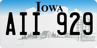 IA license plate AII929