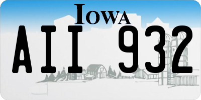 IA license plate AII932