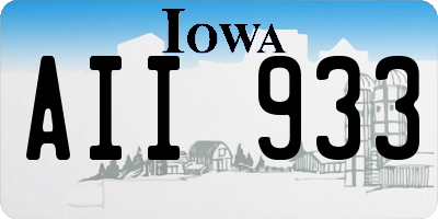 IA license plate AII933
