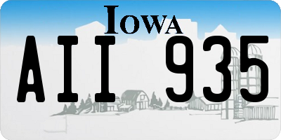 IA license plate AII935