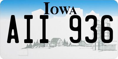 IA license plate AII936