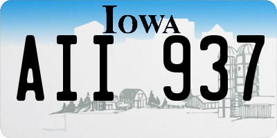 IA license plate AII937