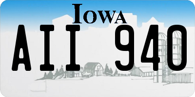IA license plate AII940