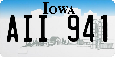IA license plate AII941