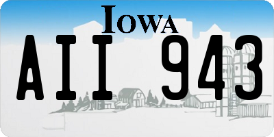 IA license plate AII943