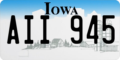 IA license plate AII945