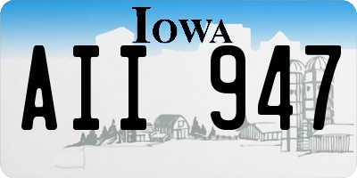 IA license plate AII947