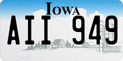 IA license plate AII949