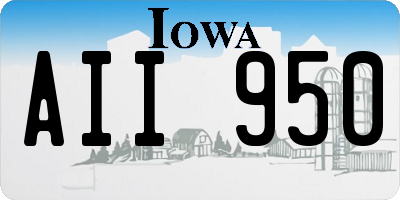 IA license plate AII950