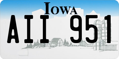 IA license plate AII951