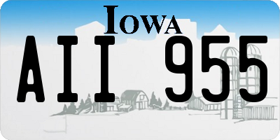 IA license plate AII955