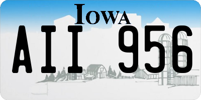 IA license plate AII956
