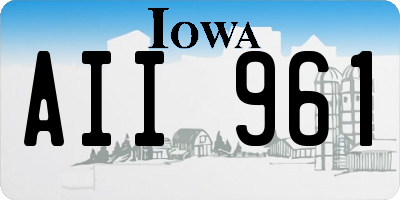 IA license plate AII961