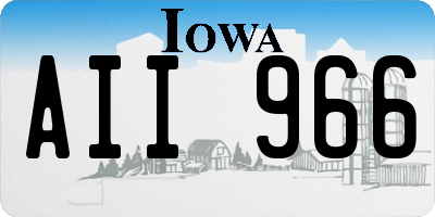 IA license plate AII966