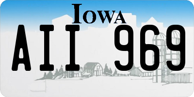 IA license plate AII969