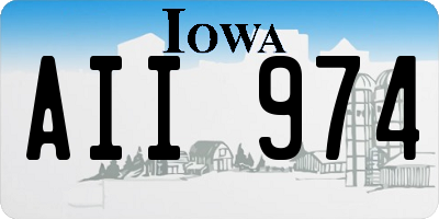 IA license plate AII974