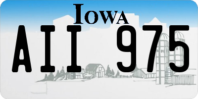 IA license plate AII975