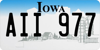 IA license plate AII977