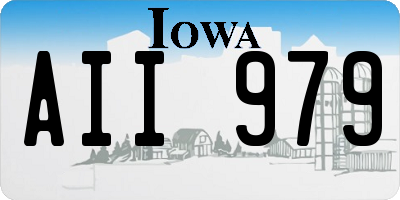 IA license plate AII979