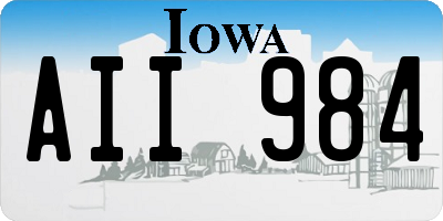 IA license plate AII984