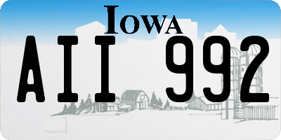IA license plate AII992