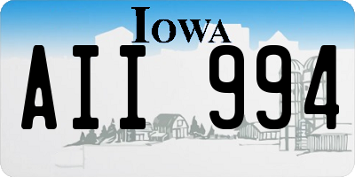 IA license plate AII994