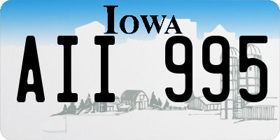 IA license plate AII995