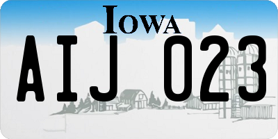 IA license plate AIJ023
