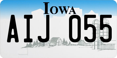 IA license plate AIJ055