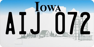 IA license plate AIJ072