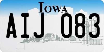 IA license plate AIJ083