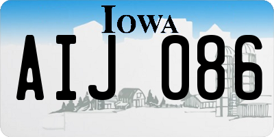 IA license plate AIJ086