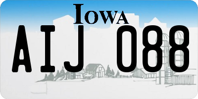 IA license plate AIJ088