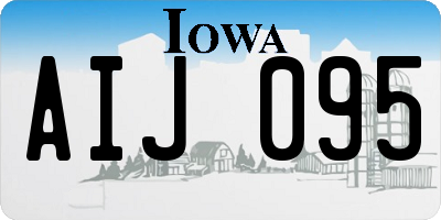 IA license plate AIJ095