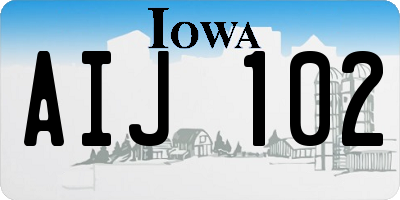 IA license plate AIJ102