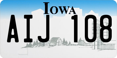 IA license plate AIJ108