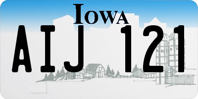 IA license plate AIJ121