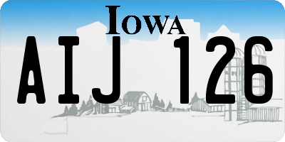 IA license plate AIJ126