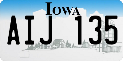 IA license plate AIJ135
