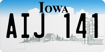 IA license plate AIJ141