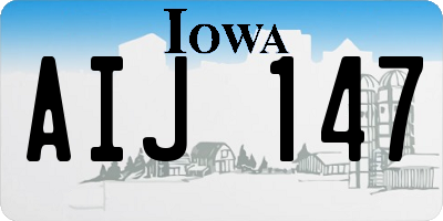 IA license plate AIJ147