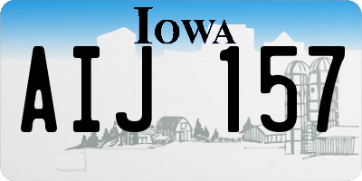 IA license plate AIJ157