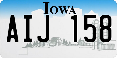 IA license plate AIJ158