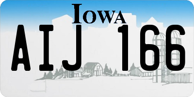IA license plate AIJ166