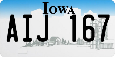 IA license plate AIJ167