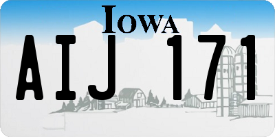 IA license plate AIJ171
