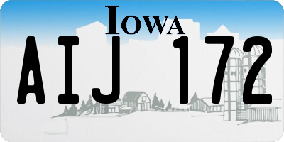 IA license plate AIJ172