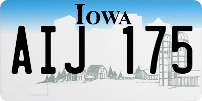 IA license plate AIJ175