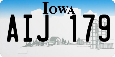 IA license plate AIJ179